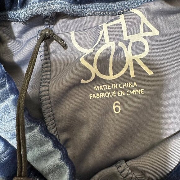 Chaser Girls Size 6‎ Navy Blue Tiered Layered Stretch Velvet Flouncy Skort NWT - Picture 6 of 6